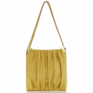 Elleme Vague pleated snakeskin-embossed leather shoulder bag